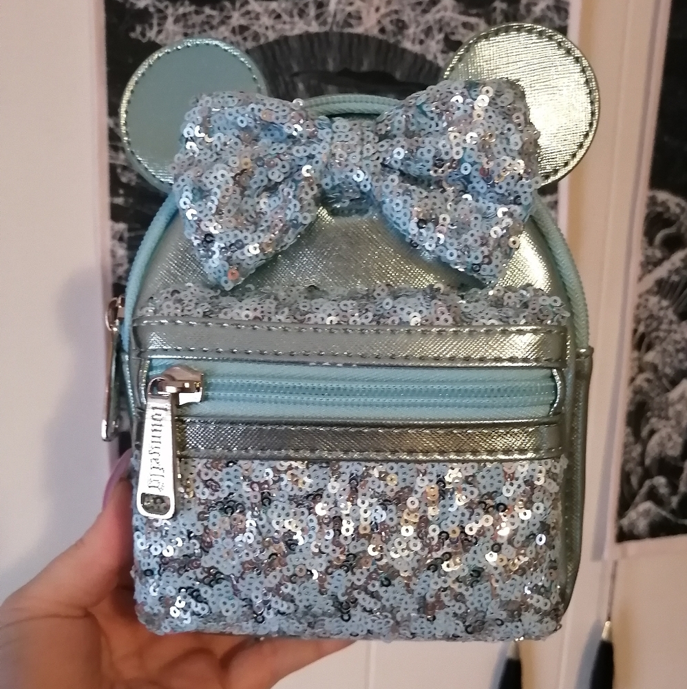 Loungefly Disney Parks Arendelle Aqua Wristlet